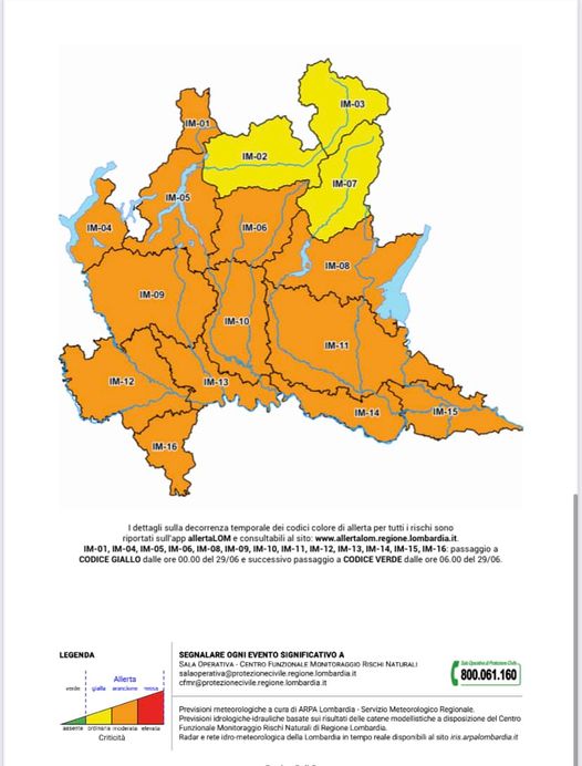 Allerta meteo rischio idrogeologico-temporali (Arancione – moderata)